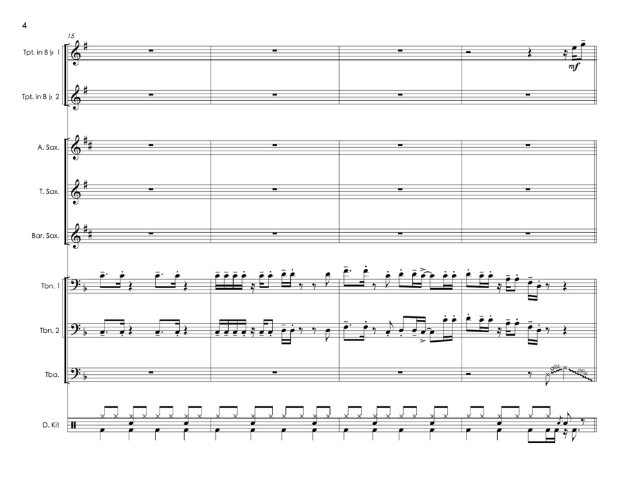 Uptown Funk Uptown Funk Large Ensemble scores gallery preview page 4