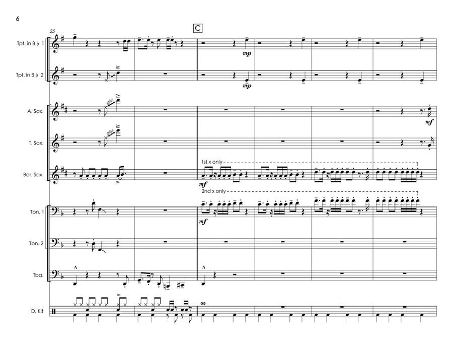 Uptown Funk Uptown Funk Large Ensemble scores gallery preview page 6