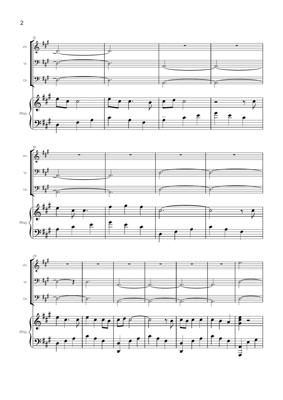 Die With A Smile Die With A Smile Piano Quartet scores gallery preview page 2