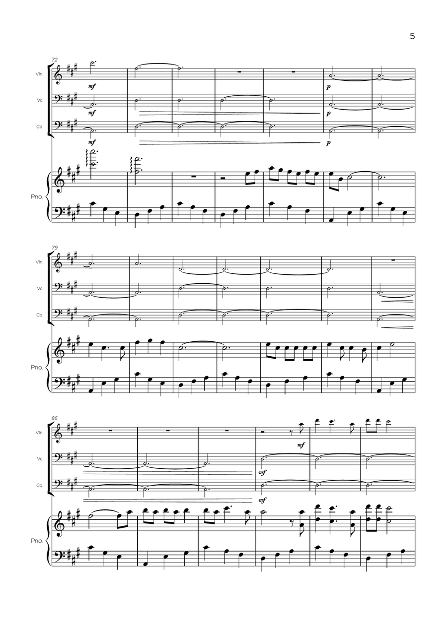 Die With A Smile Die With A Smile Piano Quartet scores gallery preview page 5