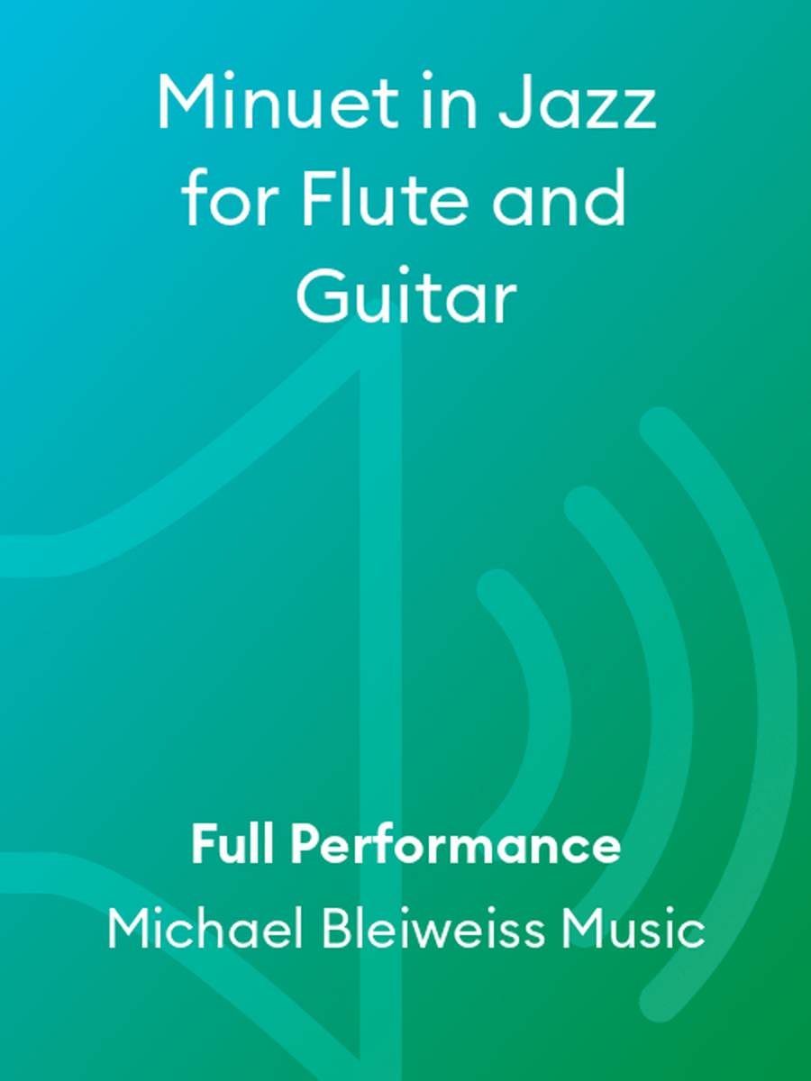 Minuet in Jazz for Flute and Guitar Chamber Music scores gallery preview page 1
