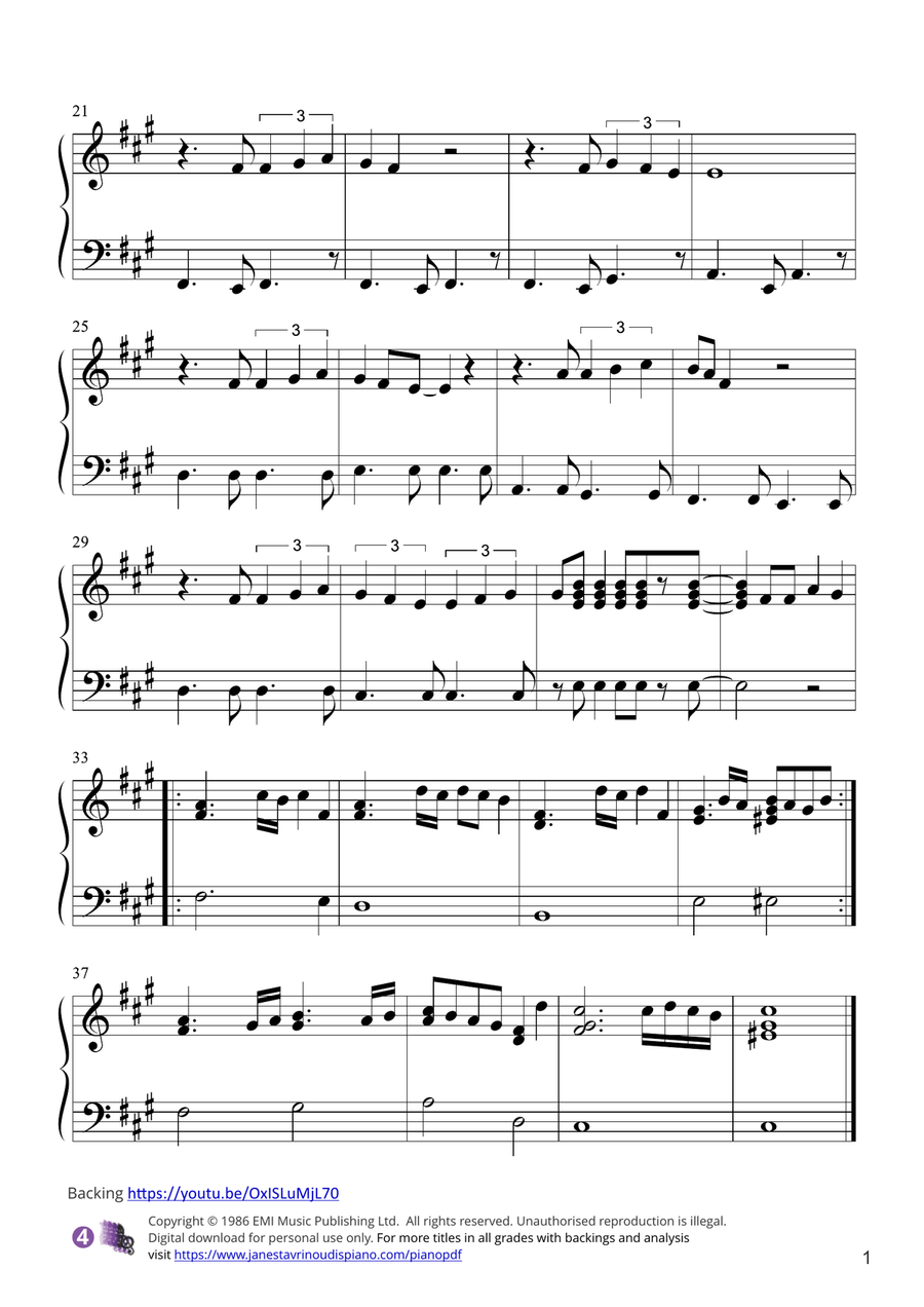 Final Countdown Piano Solo scores gallery preview page 2