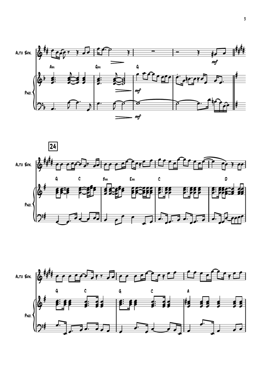 I Am Woman I Am Woman Alto Saxophone scores gallery preview page 3