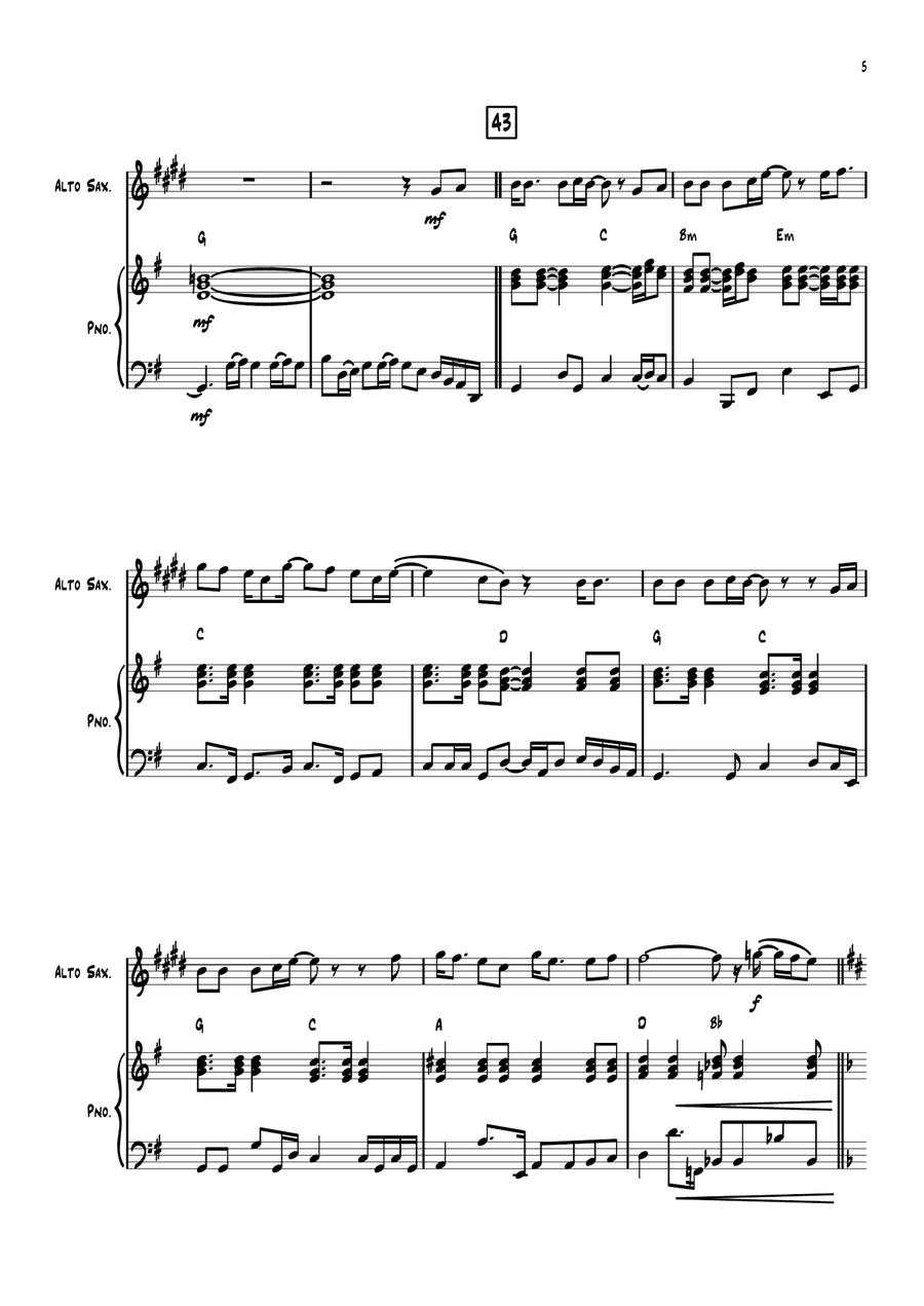 I Am Woman I Am Woman Alto Saxophone scores gallery preview page 5