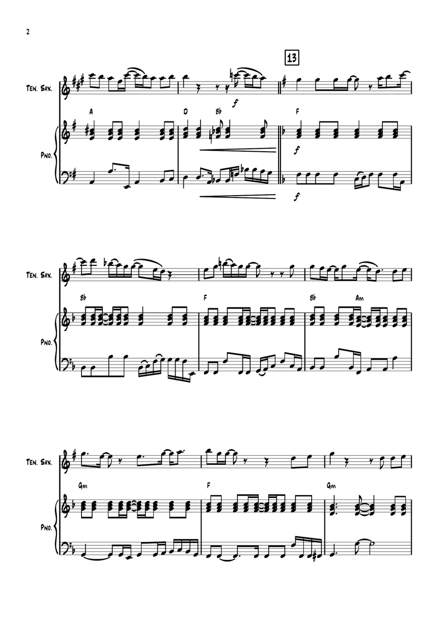 I Am Woman I Am Woman Tenor Saxophone scores gallery preview page 2