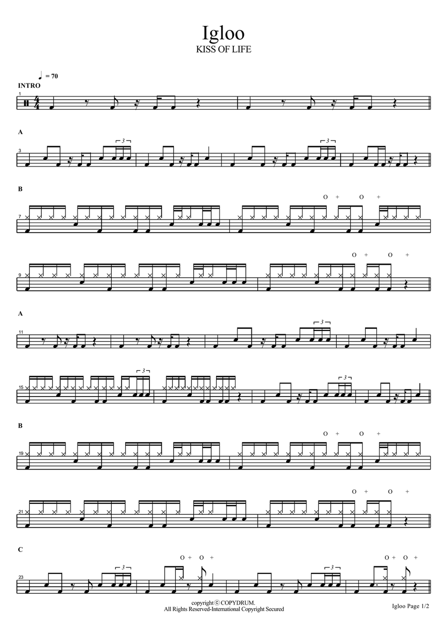 Igloo Igloo Drum Set scores gallery preview page 1
