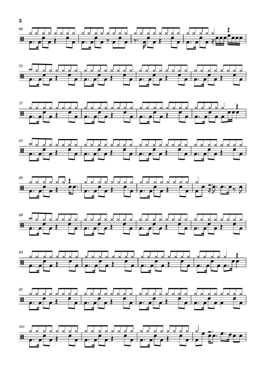 Love Light In Flight Love Light In Flight Drum Set scores gallery preview page 3