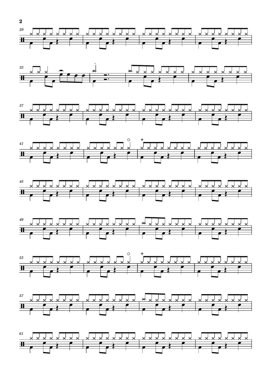 Karma Chameleon Karma Chameleon Drum Set scores gallery preview page 2
