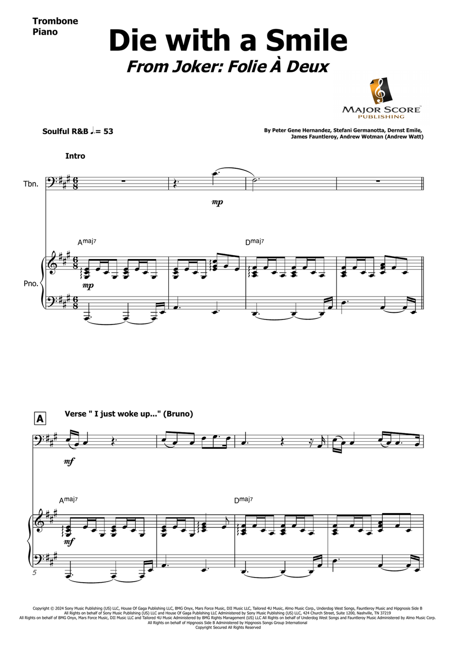Die With A Smile Die With A Smile Piano scores gallery preview page 2