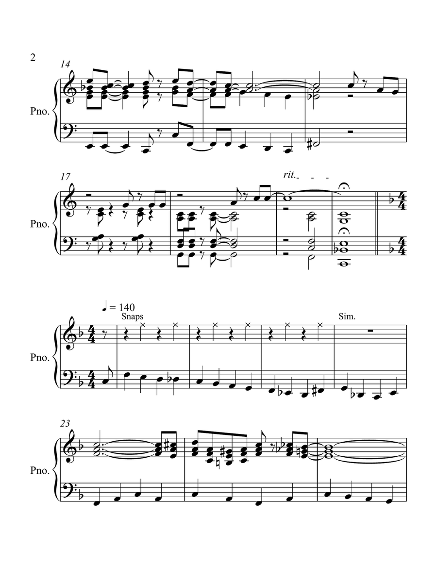 Just a Closer Walk With Thee A Cappella scores gallery preview page 2
