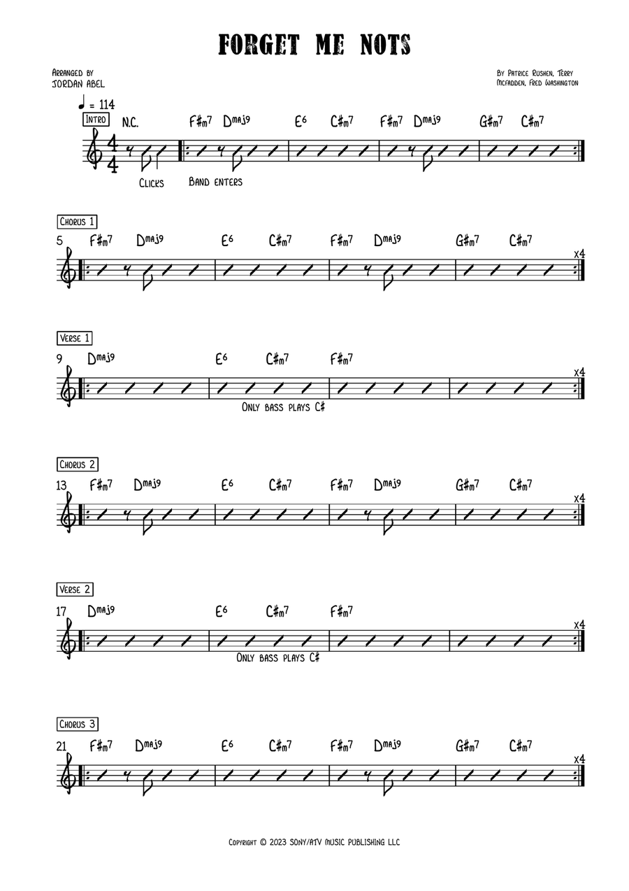 Forget Me Nots Forget Me Nots Piano scores gallery preview page 1