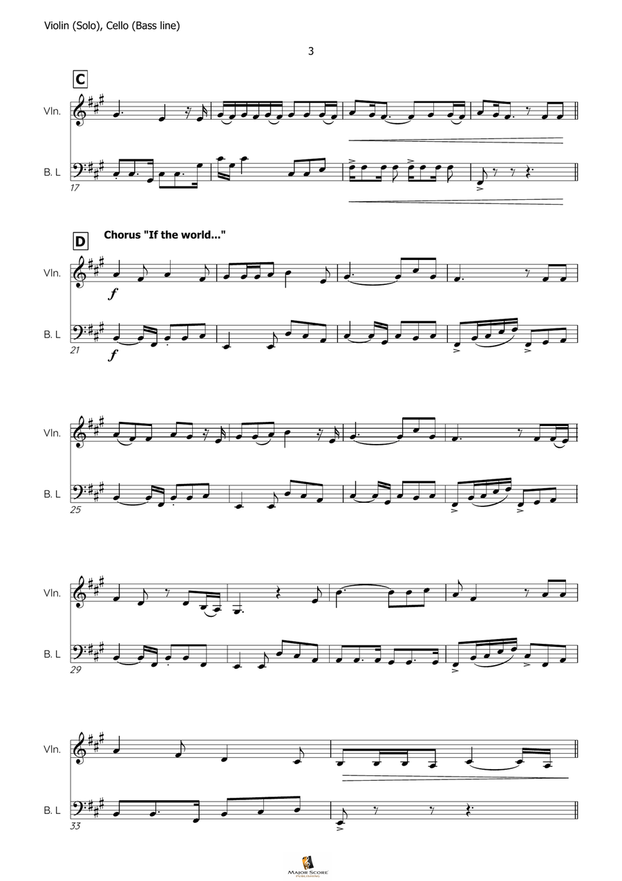 Die With A Smile String Duet scores gallery preview page 3