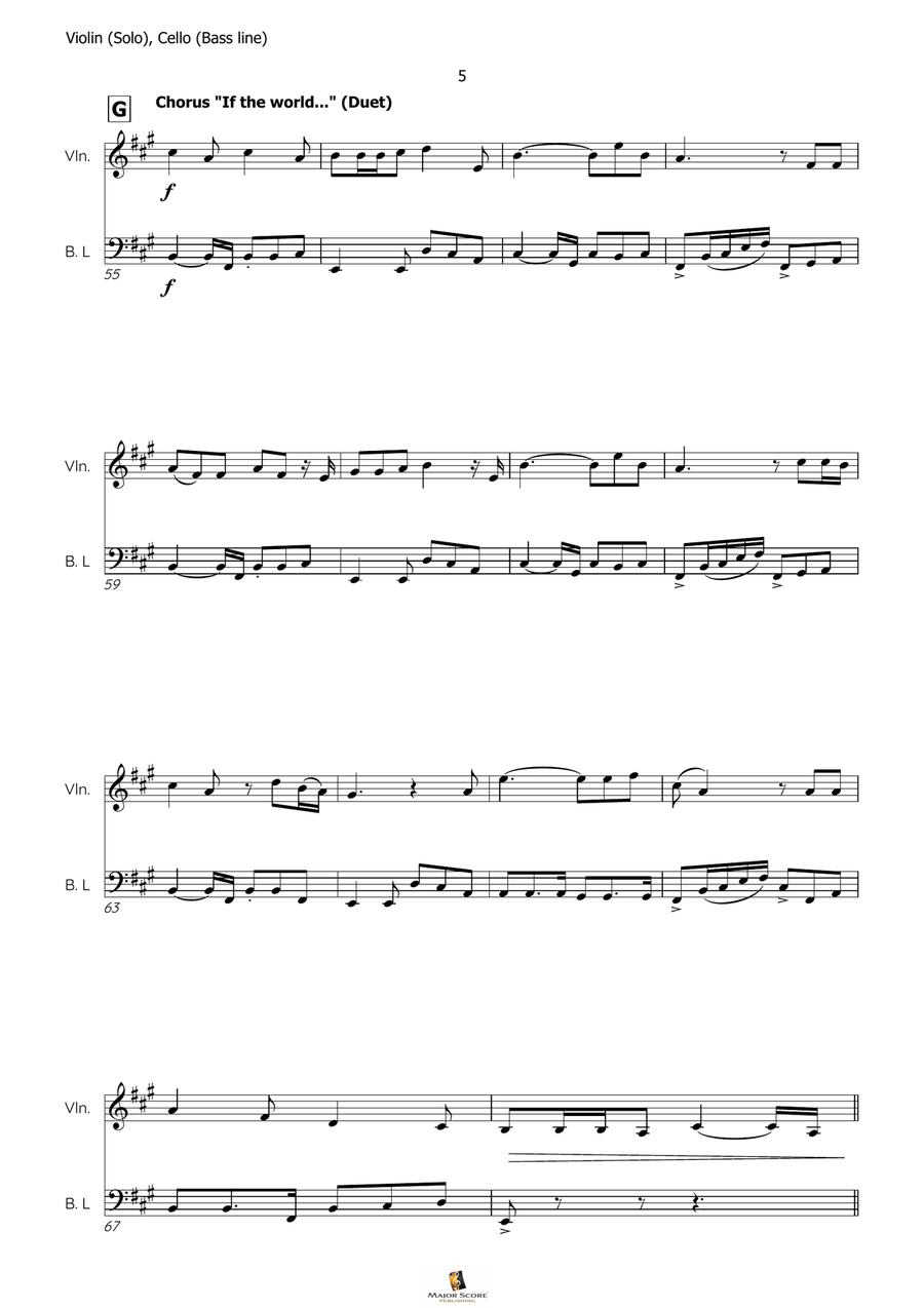 Die With A Smile String Duet scores gallery preview page 5