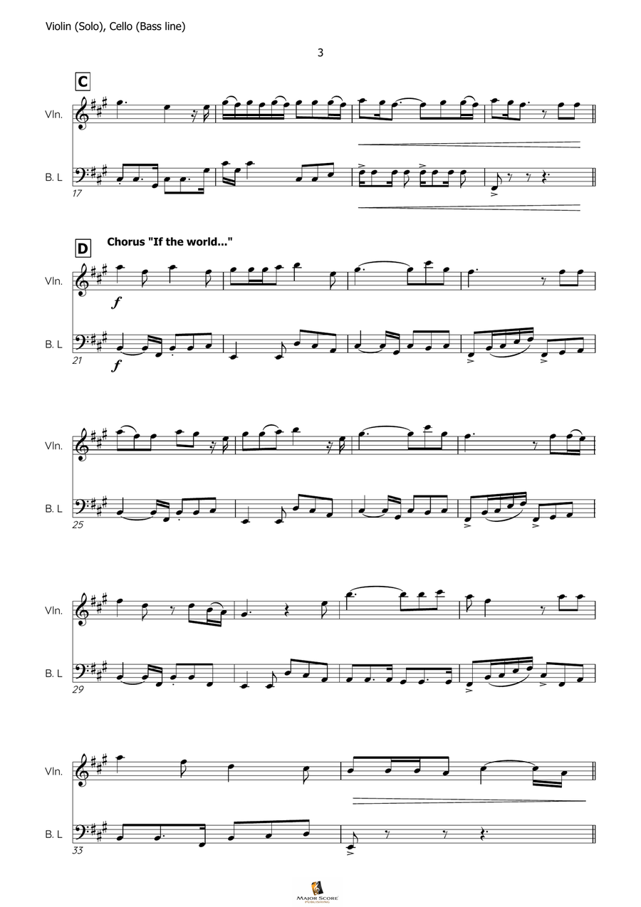 Die With A Smile String Duet scores gallery preview page 3