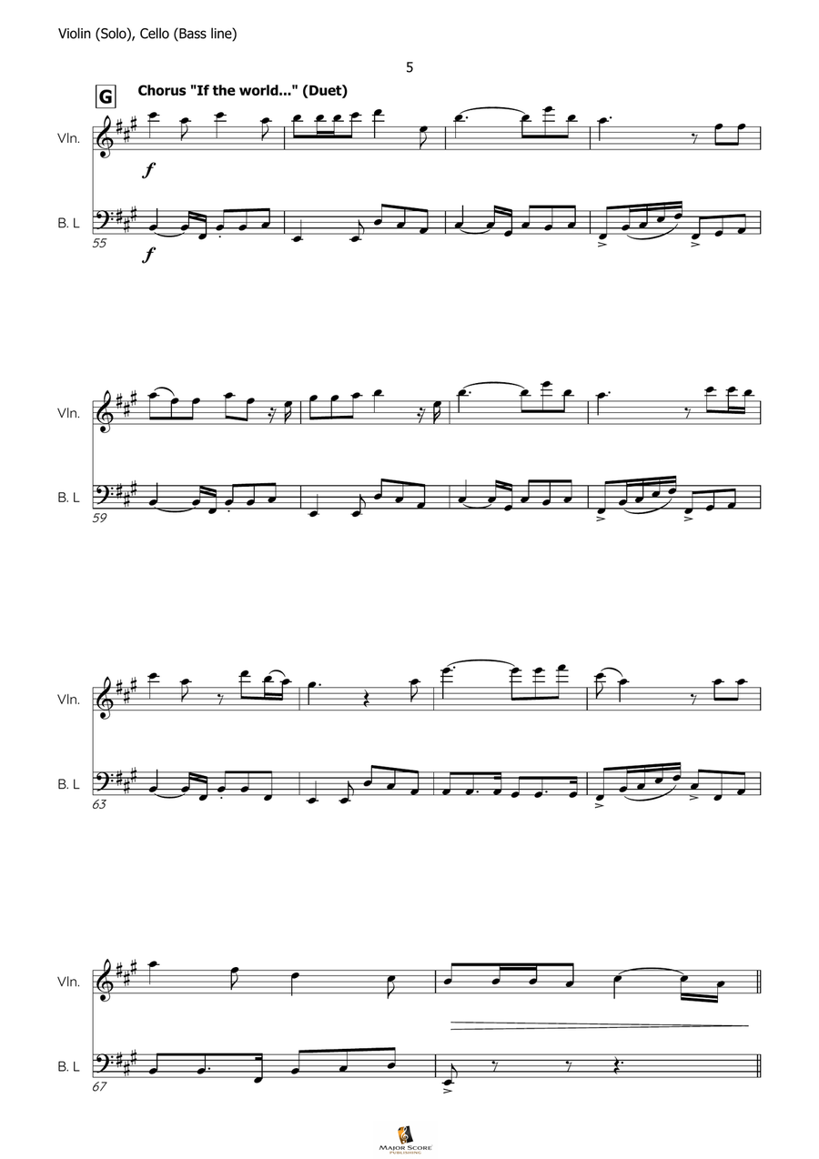 Die With A Smile String Duet scores gallery preview page 5