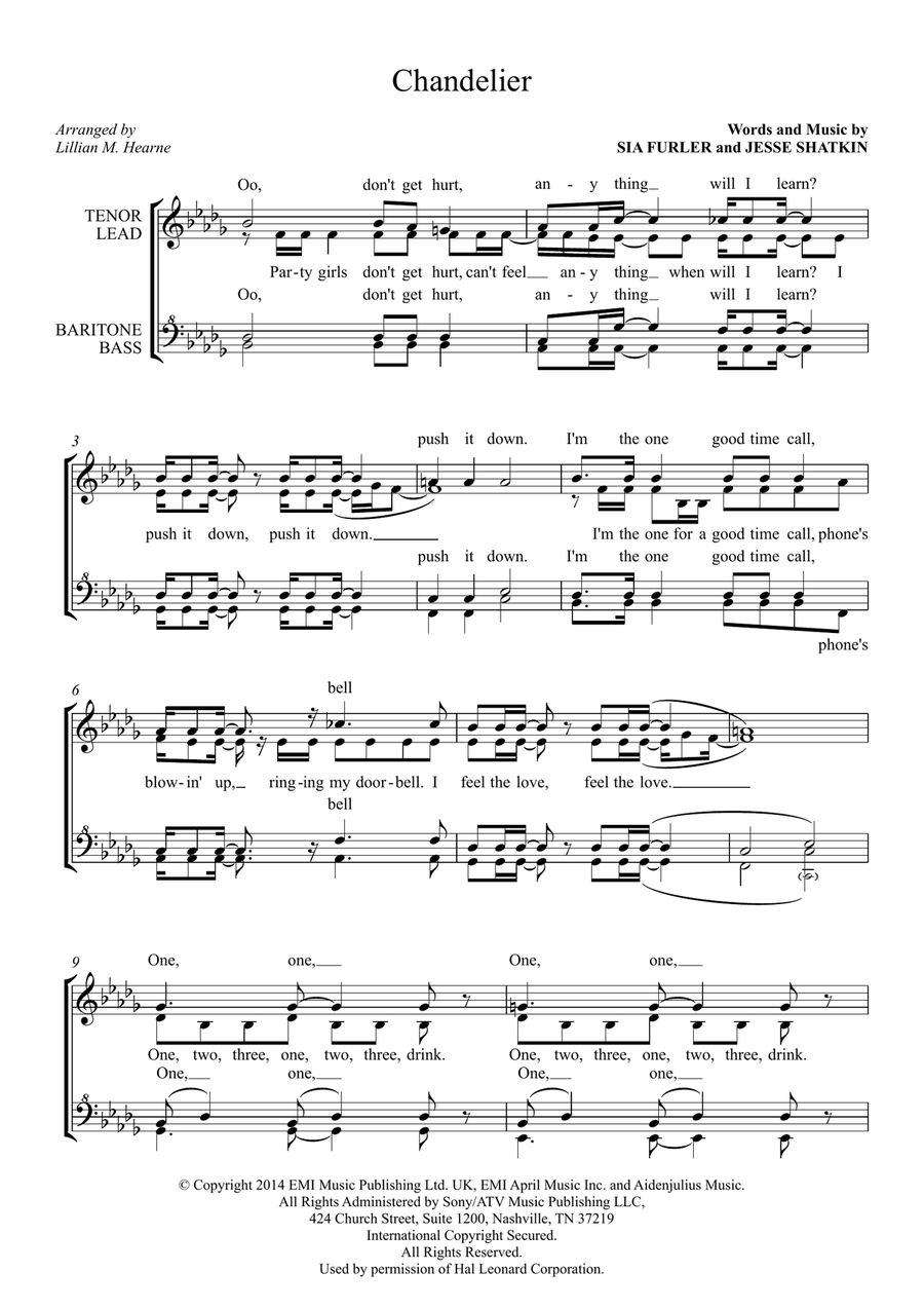 Chandelier Chandelier SSAA scores gallery preview page 1
