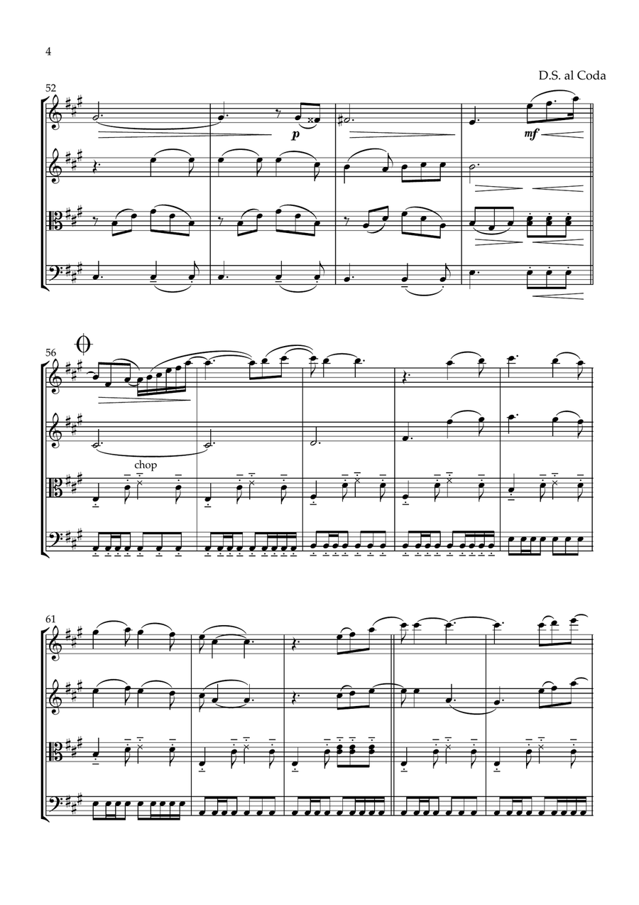 Silver Lining Silver Lining String Quartet scores gallery preview page 4