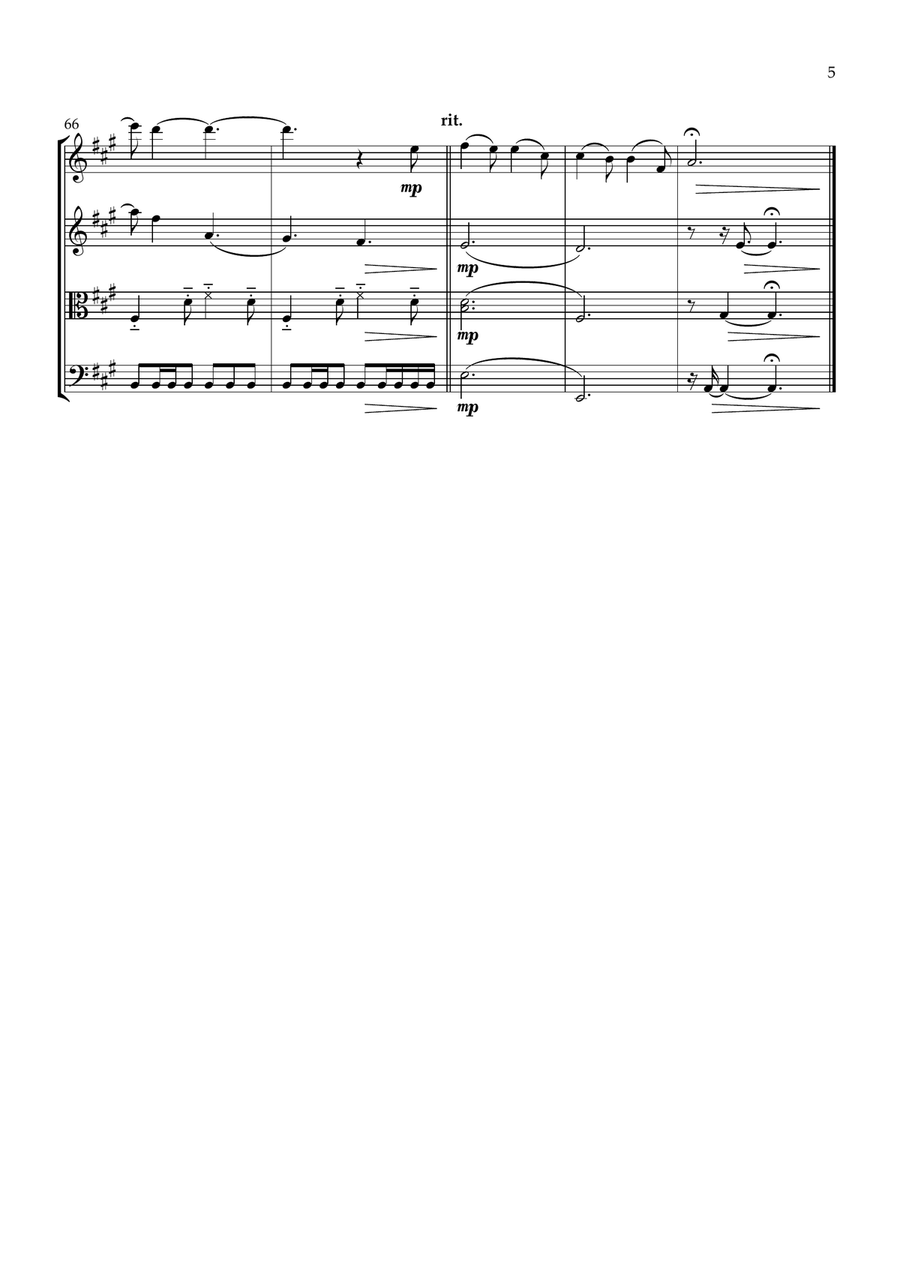 Silver Lining Silver Lining String Quartet scores gallery preview page 5
