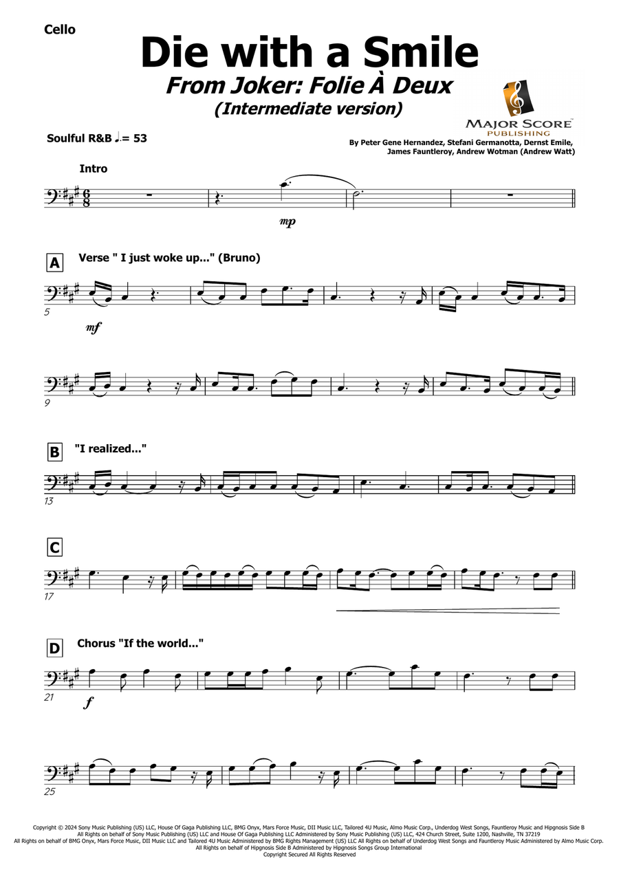 Die With A Smile Die With A Smile Piano scores gallery preview page 2