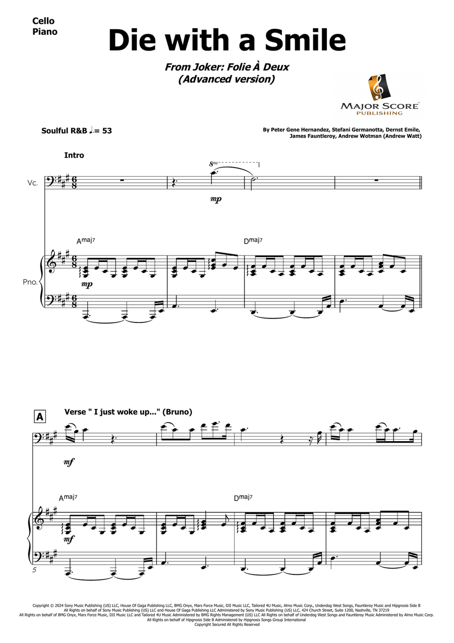 Die With A Smile Die With A Smile Piano scores gallery preview page 2