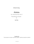 Arietta (Lyric Piece, Op. 12/1)