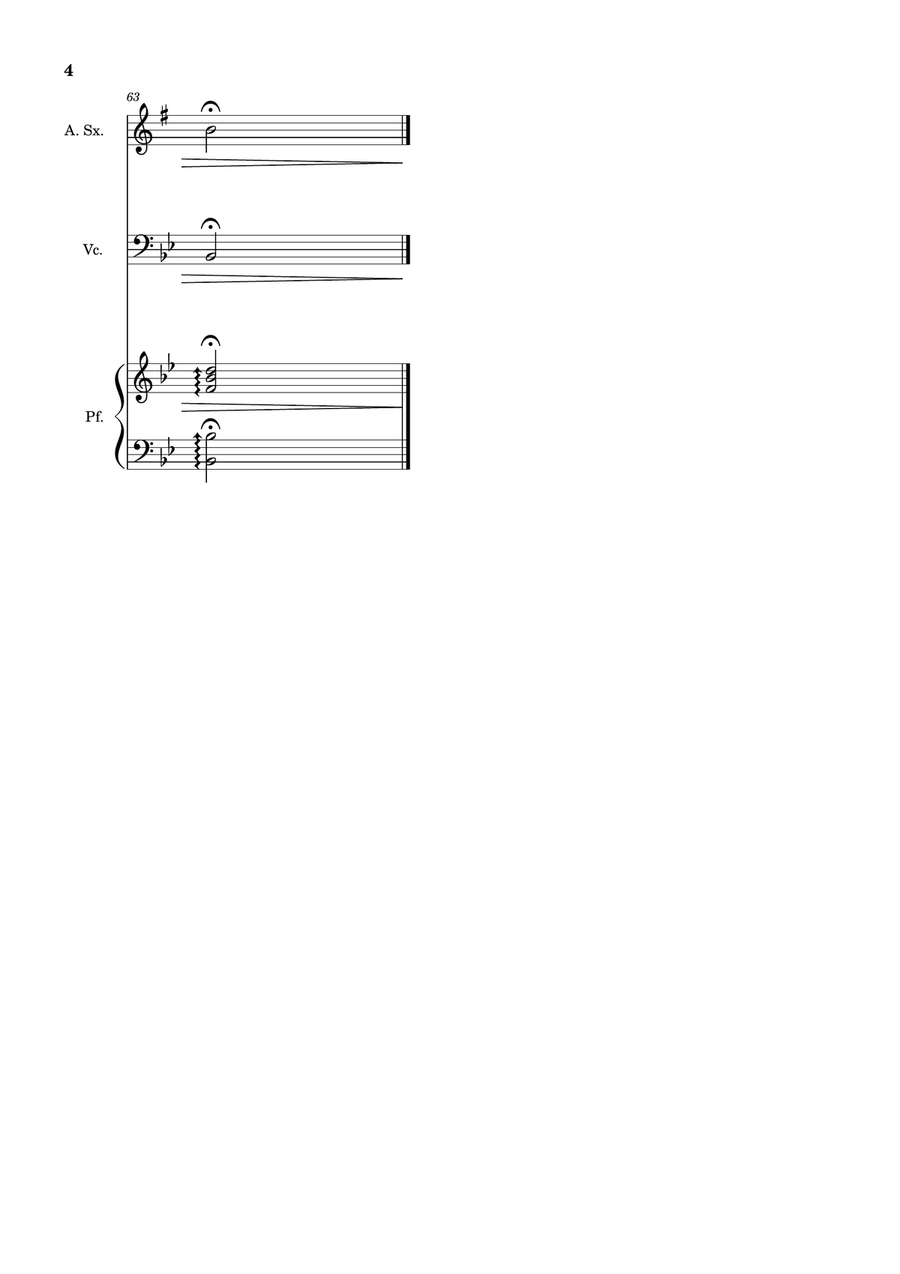 Bridal Chorus. R. Wagner - A. Sax., Cello and Piano. Score and Parts. Chamber Music scores gallery preview page 4