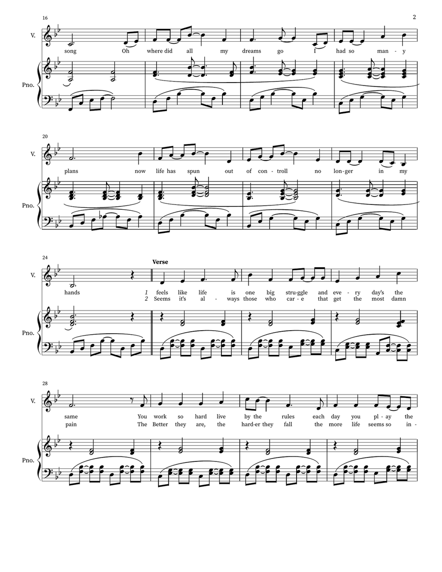 Shattered Dreams Shattered Dreams Piano, Vocal scores gallery preview page 2
