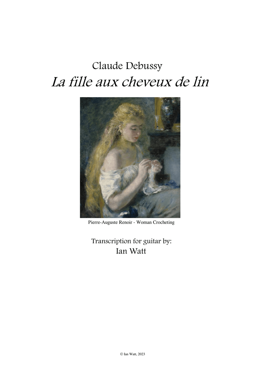 La fille aux cheveux de lin (The Girl with the Flaxen Hair) Acoustic Guitar scores gallery preview page 1