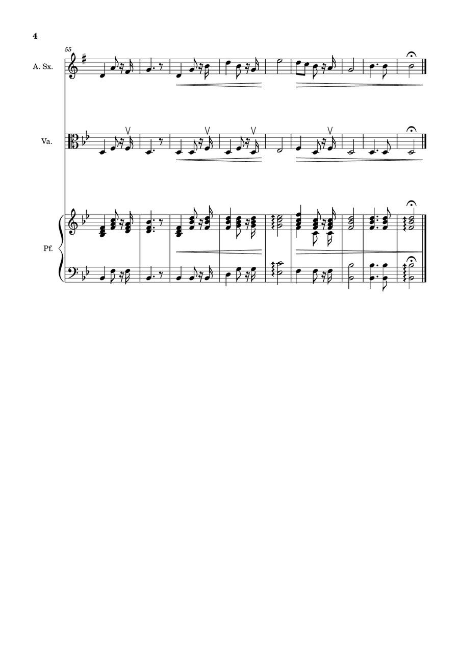 Bridal Chorus. R. Wagner - A. Sax., Viola and Piano. Score and Parts. Chamber Music scores gallery preview page 4