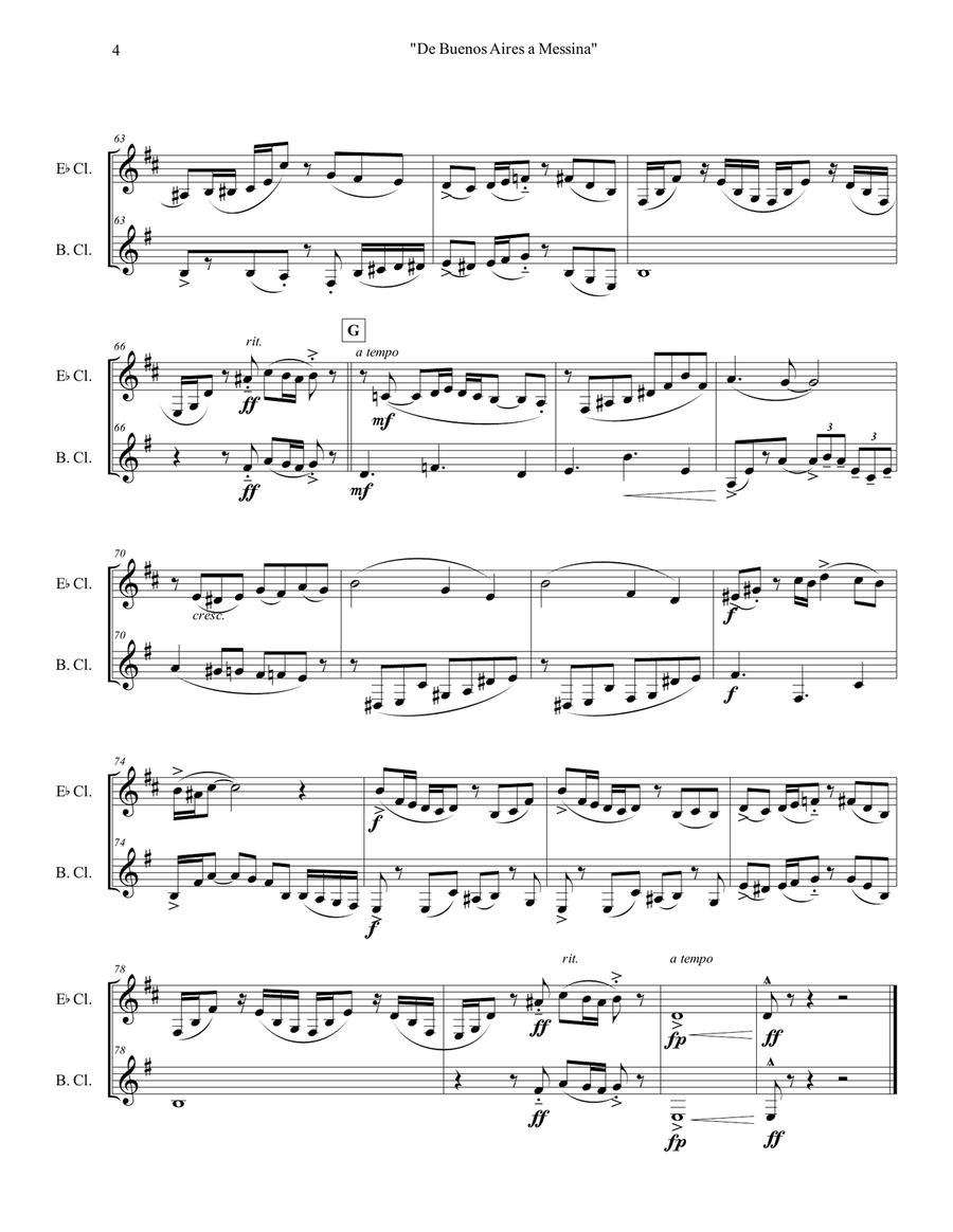 De Buenos Aires a Messina Clarinet Duet scores gallery preview page 4