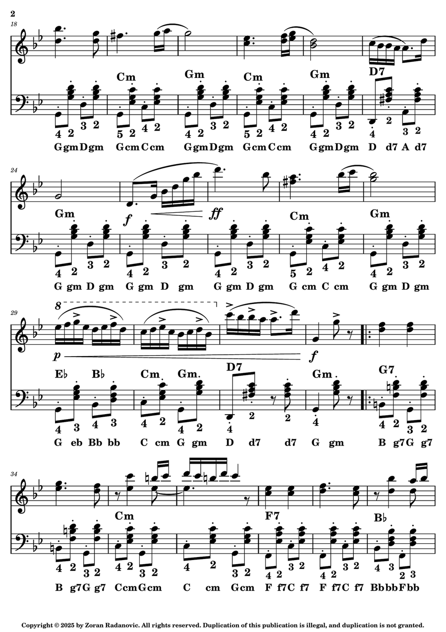 Hungarian Dance No. 5 in G Minor - for accordion Accordion scores gallery preview page 2