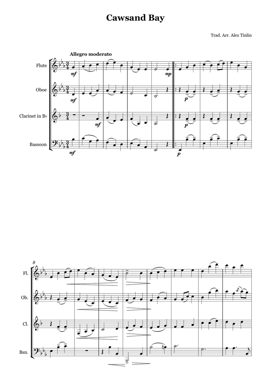 Cawsand Bay Cawsand Bay Woodwind Quartet scores gallery preview page 2