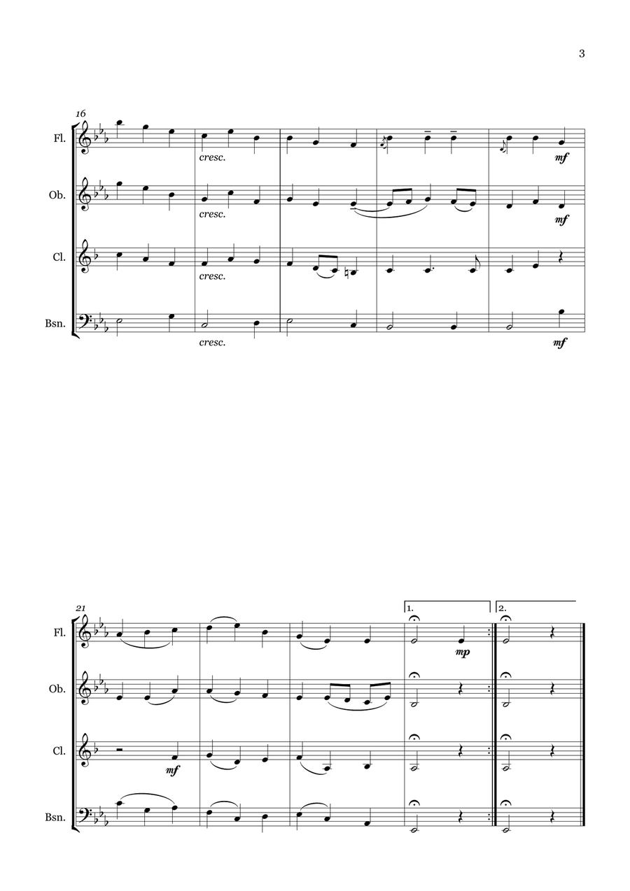 Cawsand Bay Cawsand Bay Woodwind Quartet scores gallery preview page 3