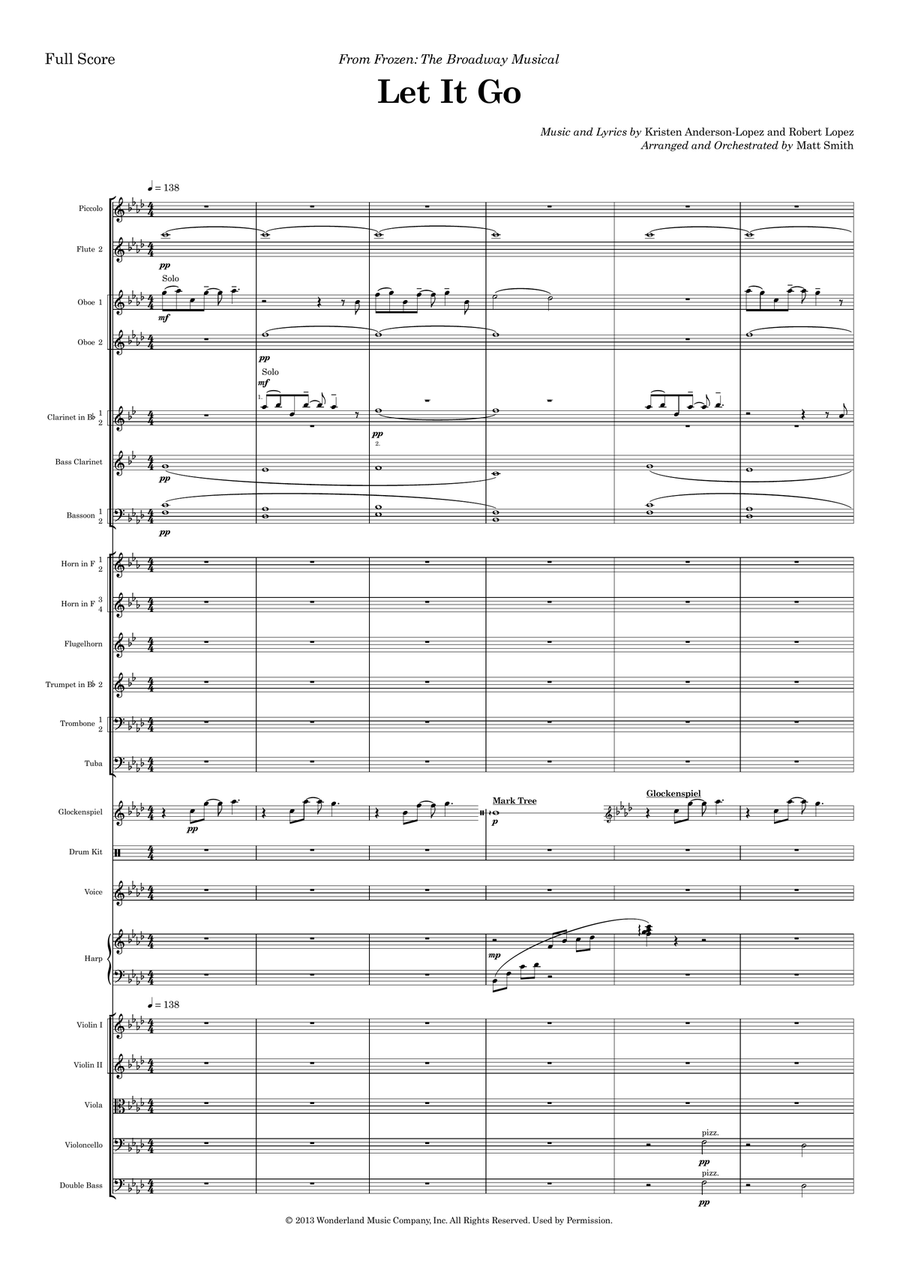 Let It Go Let It Go Full Orchestra scores gallery preview page 1