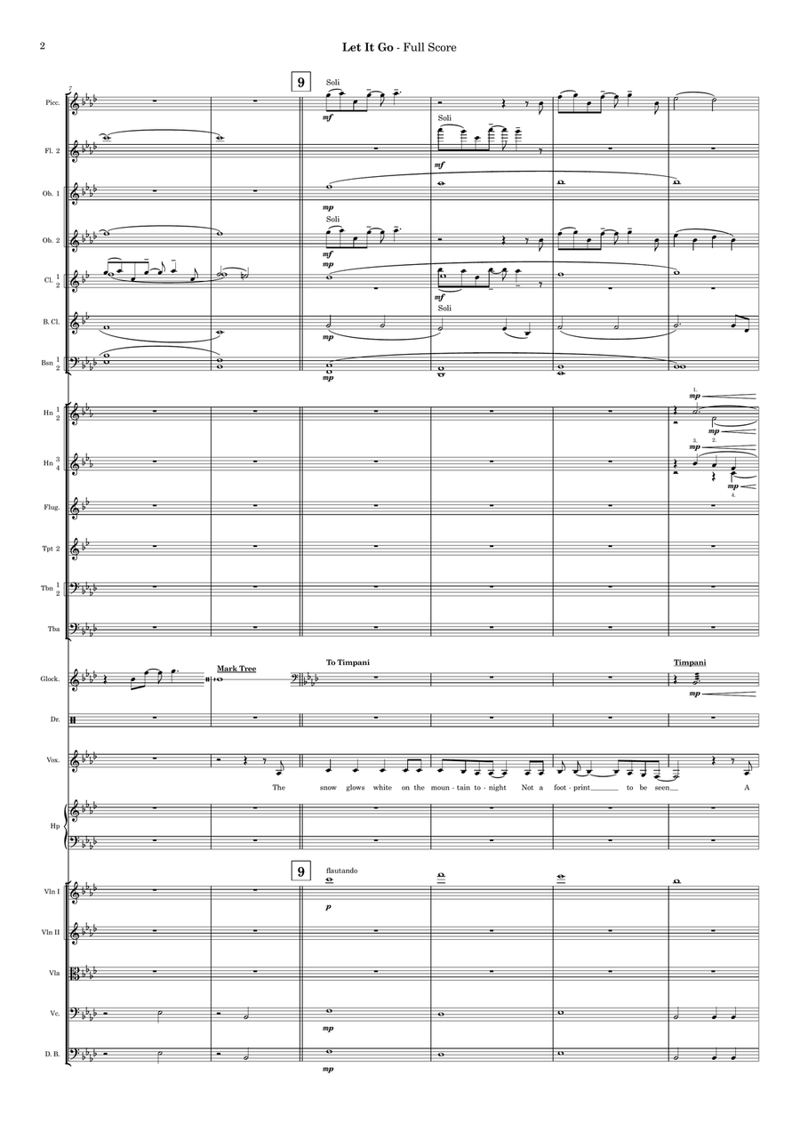 Let It Go Let It Go Full Orchestra scores gallery preview page 2