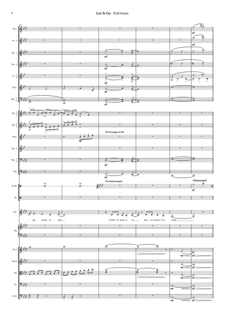 Let It Go Let It Go Full Orchestra scores gallery preview page 4