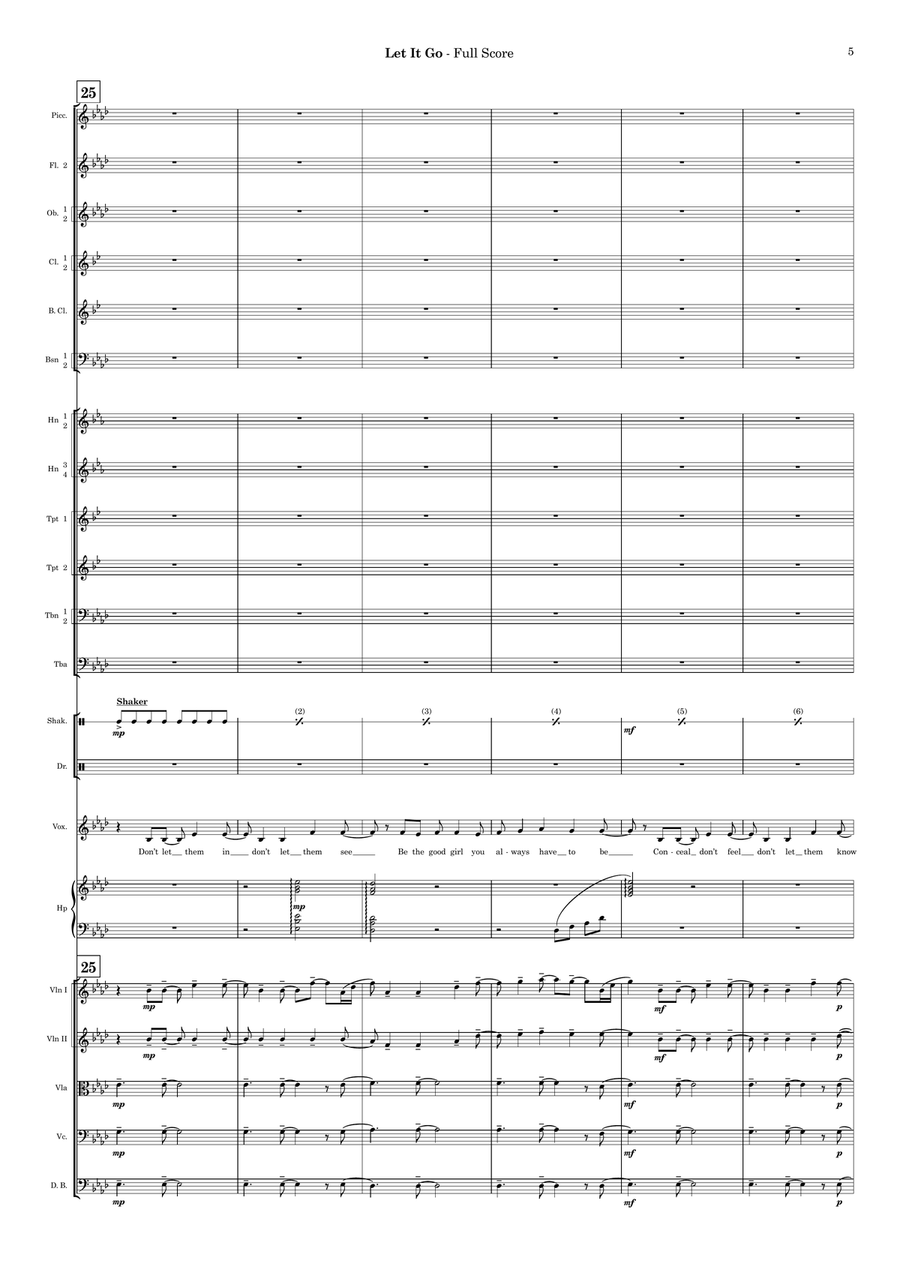Let It Go Let It Go Full Orchestra scores gallery preview page 5