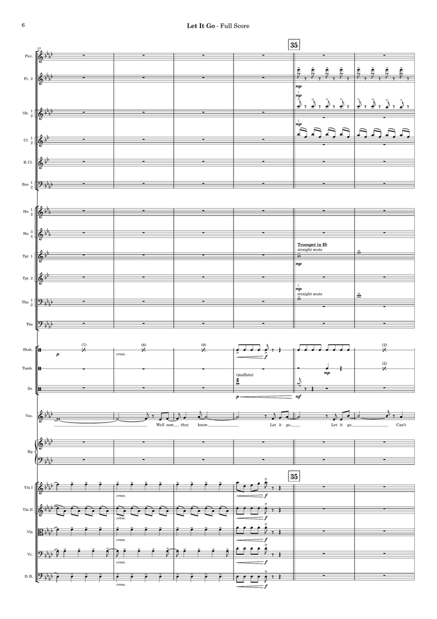 Let It Go Let It Go Full Orchestra scores gallery preview page 6