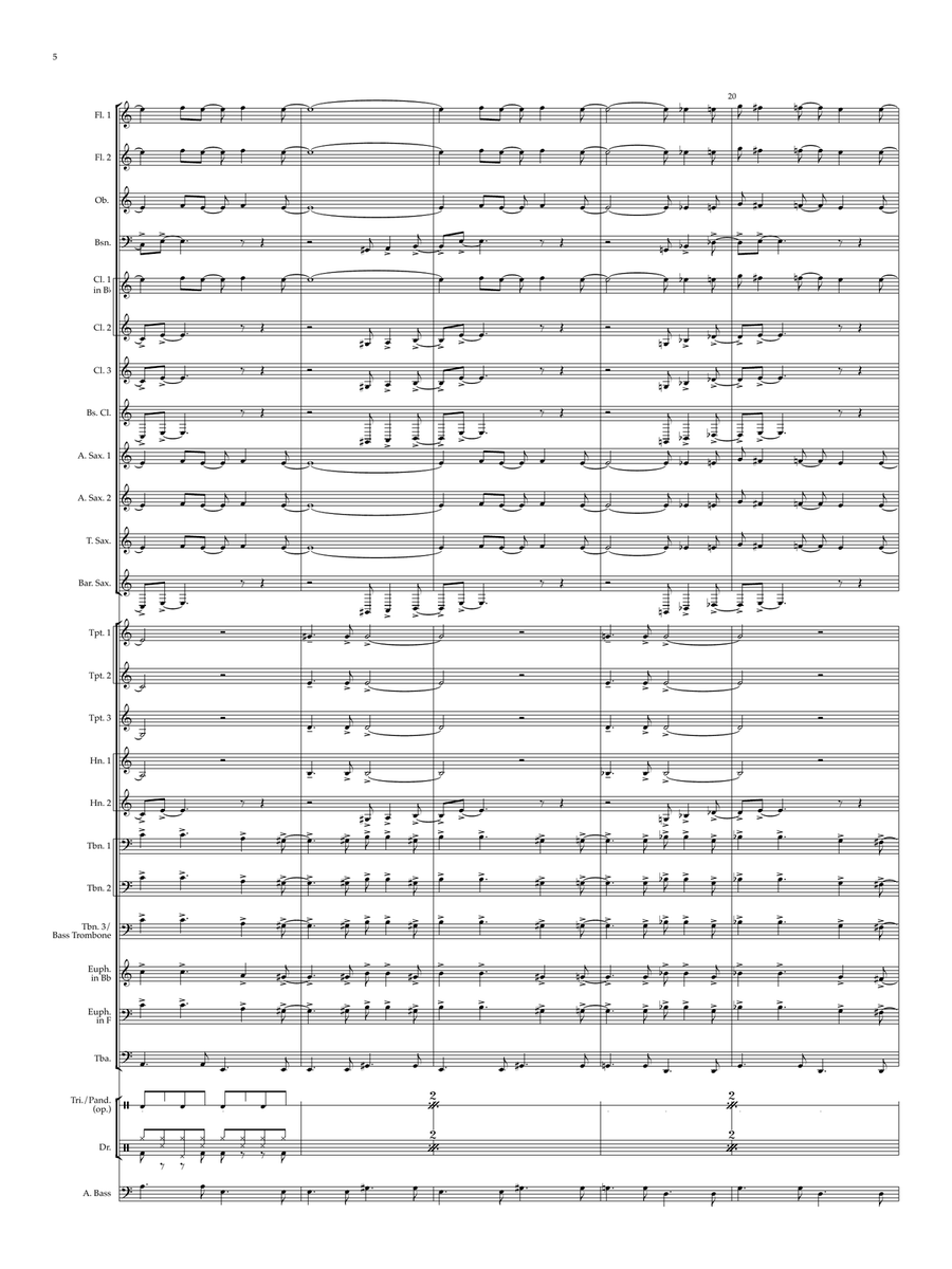 Medley: How Insensitive (Insensatez) with Wave and The Girl From Ipanema (Garôta De Ipanema) Concert Band scores gallery preview page 6