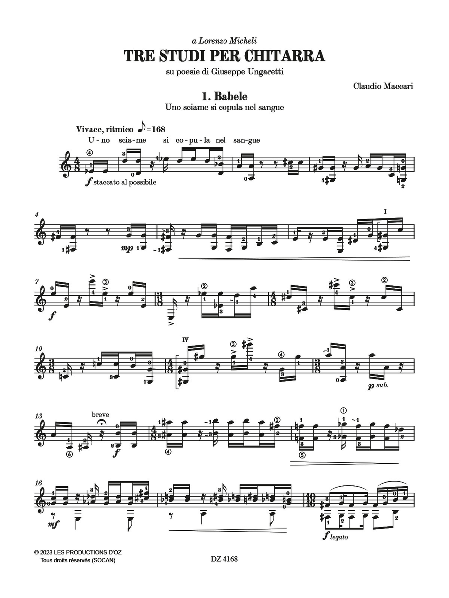 Tre studi per chitarra Classical Guitar - Sheet Music page 2