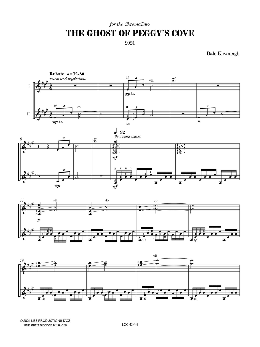 The Ghost of Peggy’s Cove Classical Guitar scores gallery preview page 2