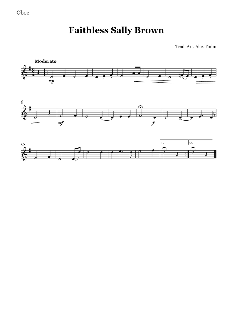 Faithless Sally Brown Faithless Sally Brown Woodwind Quartet scores gallery preview page 3