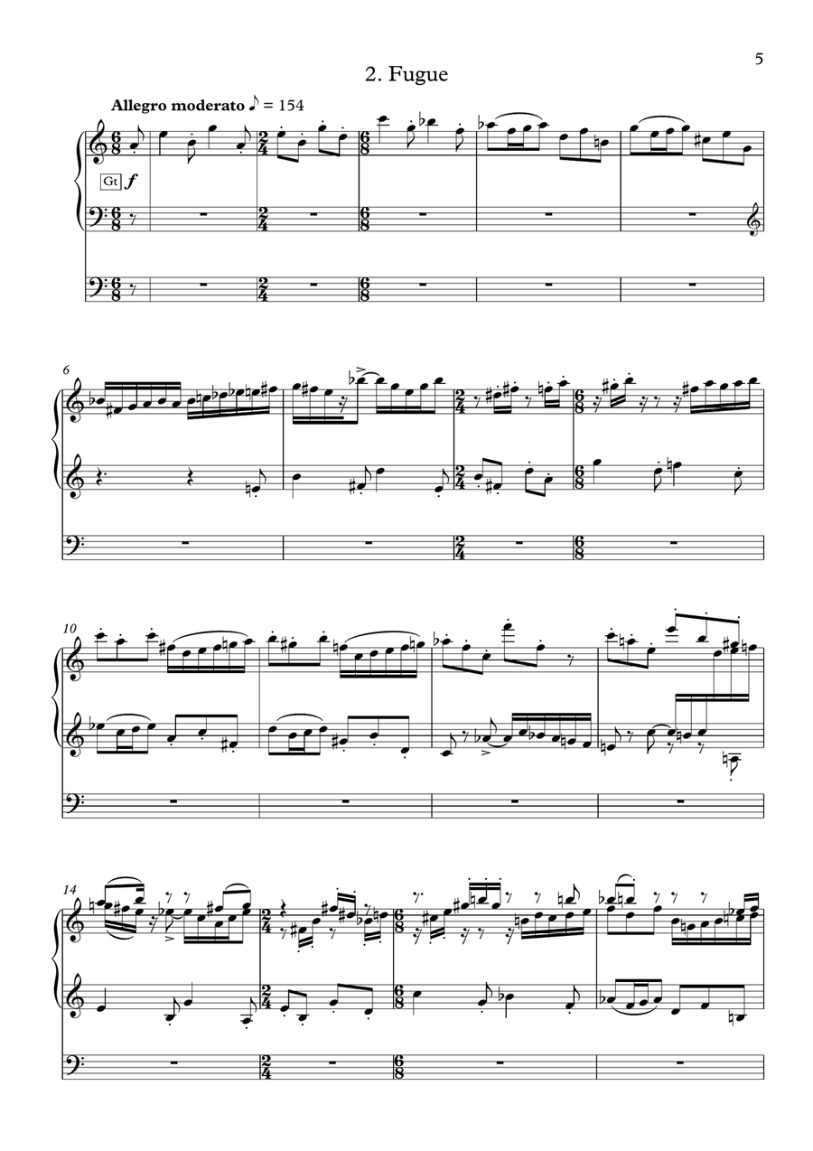 Prelude and Fugue Prelude and Fugue Organ Solo scores gallery preview page 5