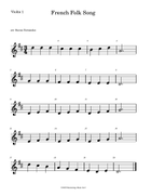 French Folk Song String Orchestra scores gallery preview page 4