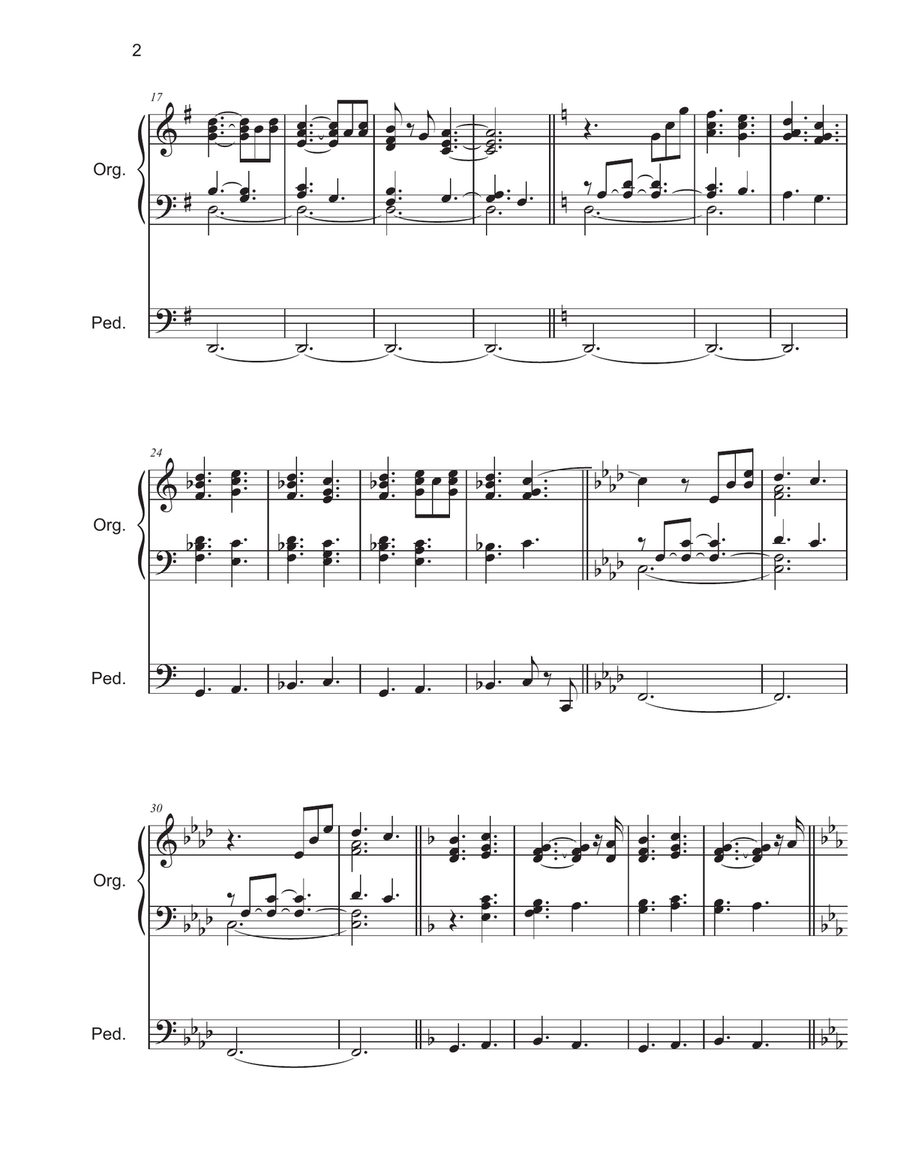 La Procession for organ by Mark Andersen Organ Solo scores gallery preview page 3