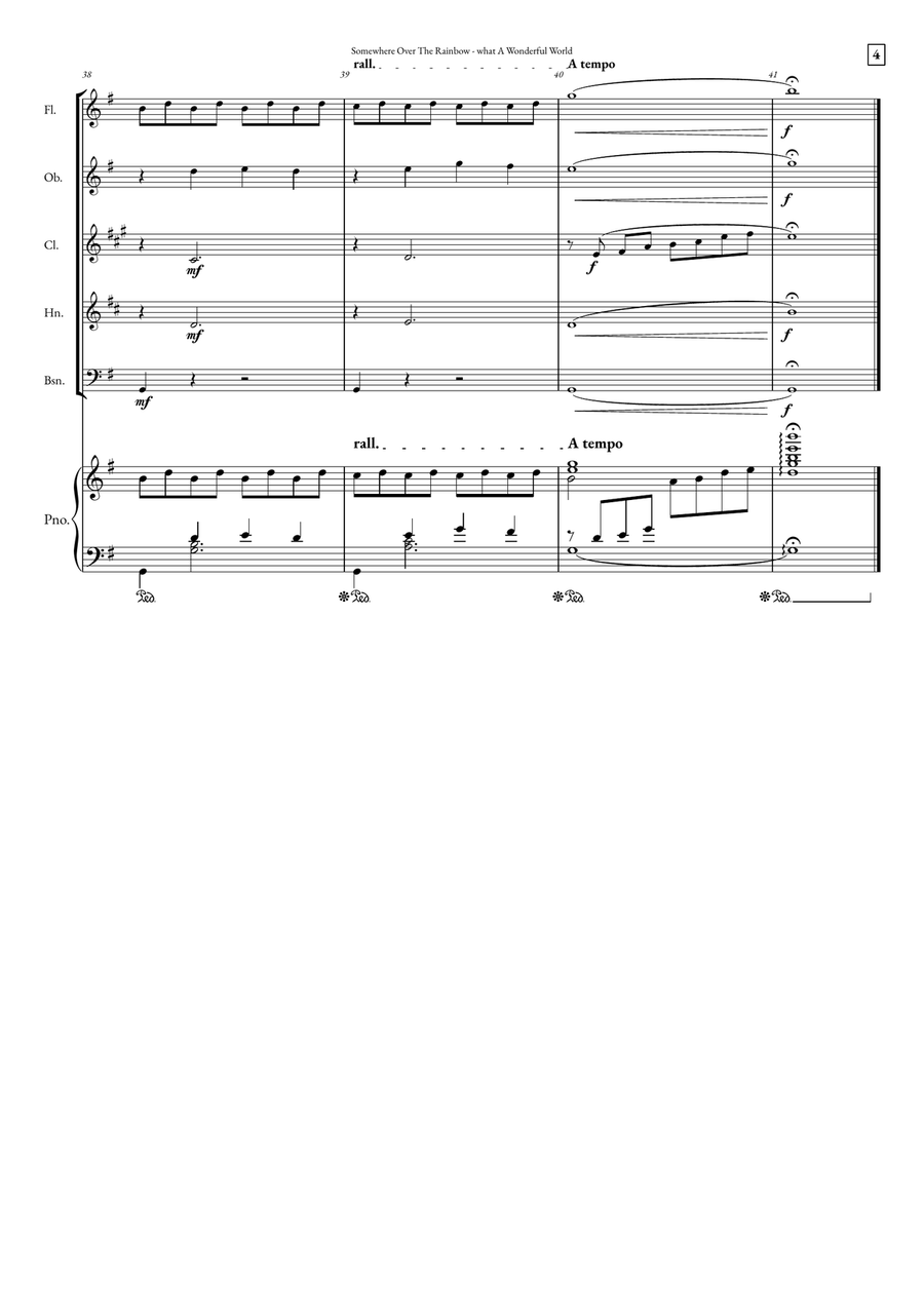 Somewhere Over The Rainbow/what A Wonderful World Small Ensemble scores gallery preview page 4