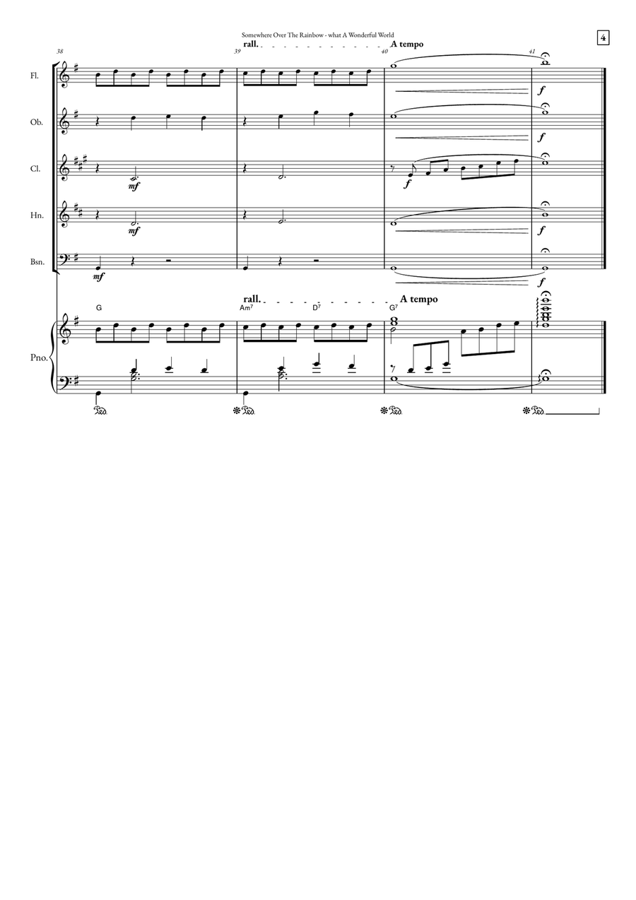 Somewhere Over The Rainbow/what A Wonderful World Small Ensemble scores gallery preview page 4