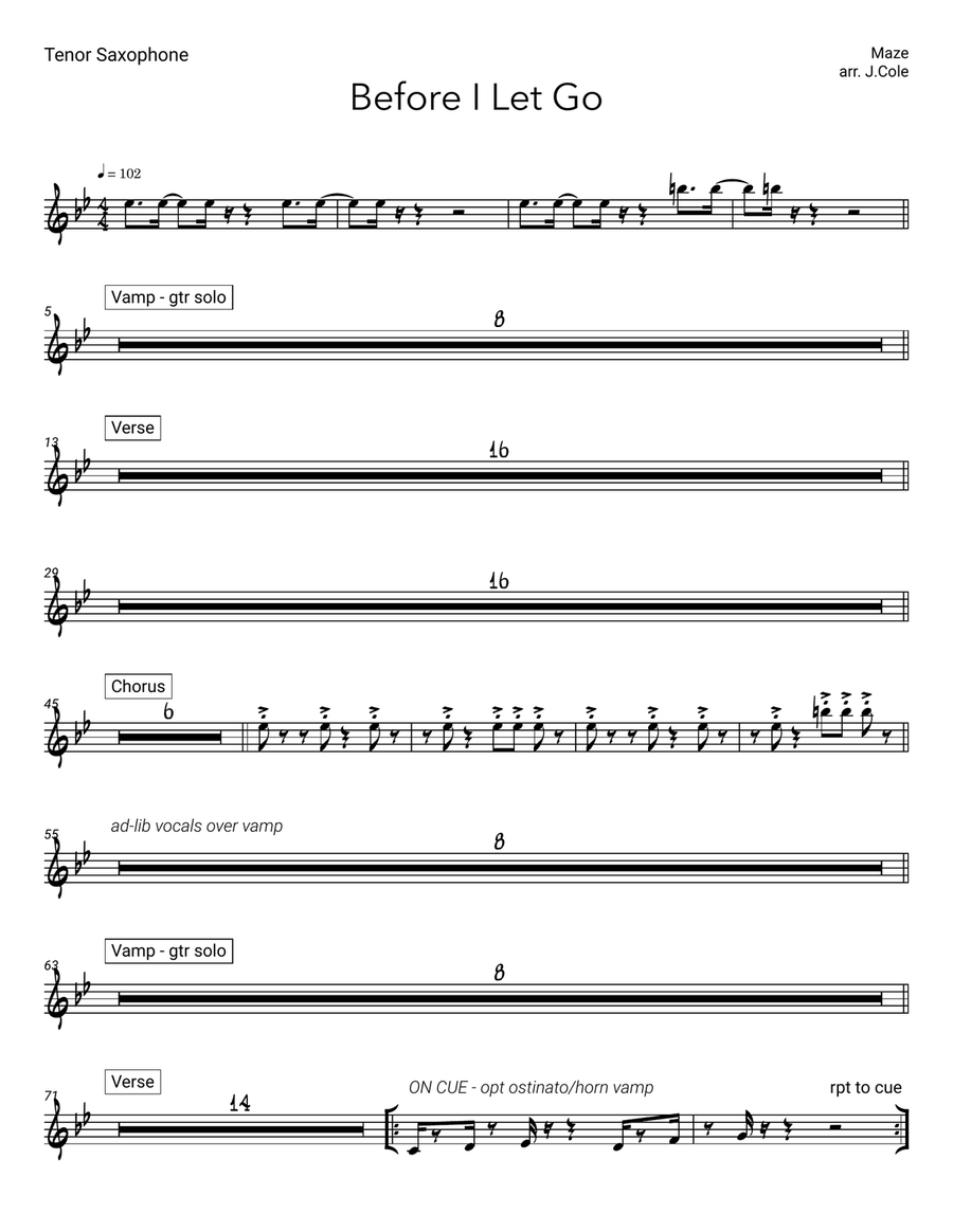 Before I Let Go Before I Let Go Cover Band scores gallery preview page 2