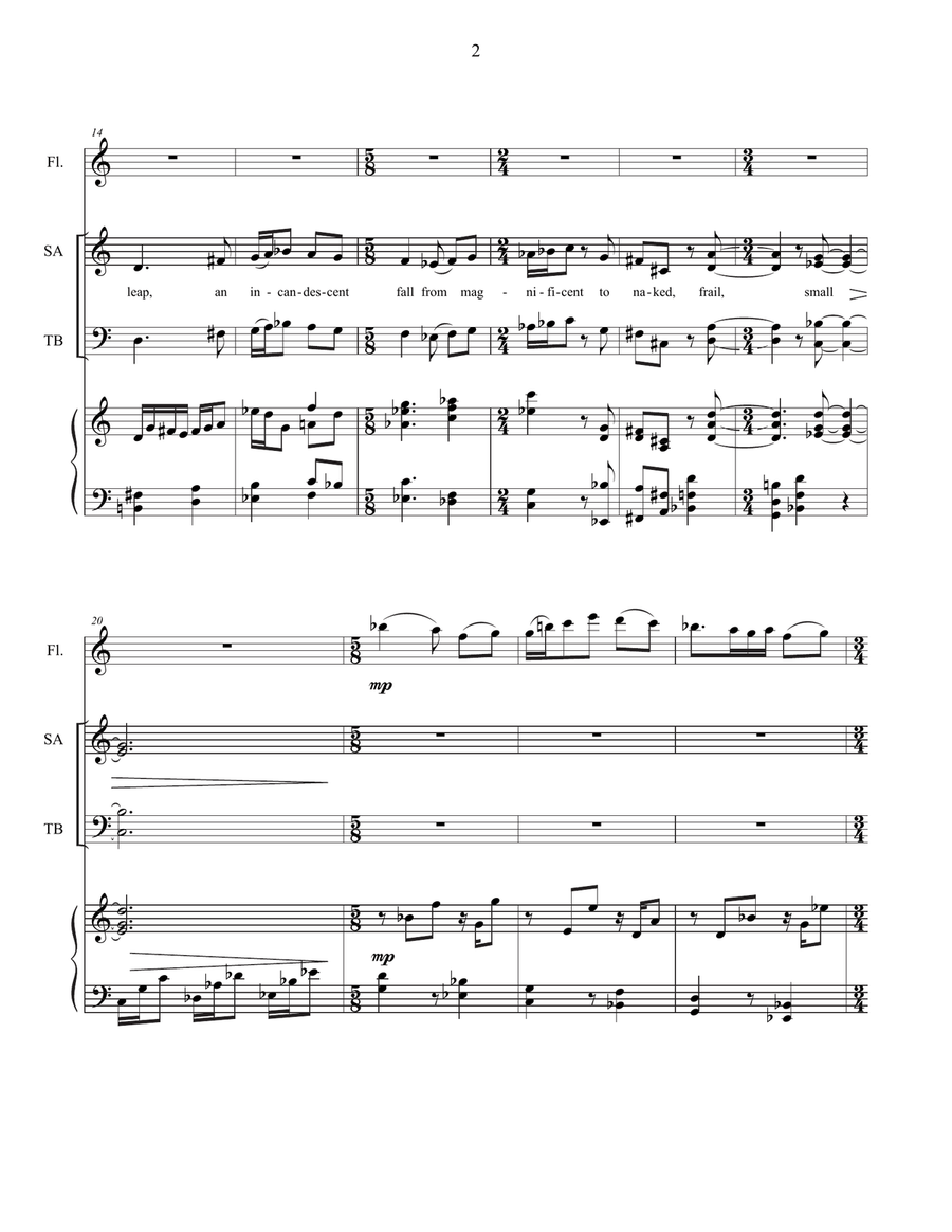 Down he came from up Down he came from up 4-Part scores gallery preview page 2