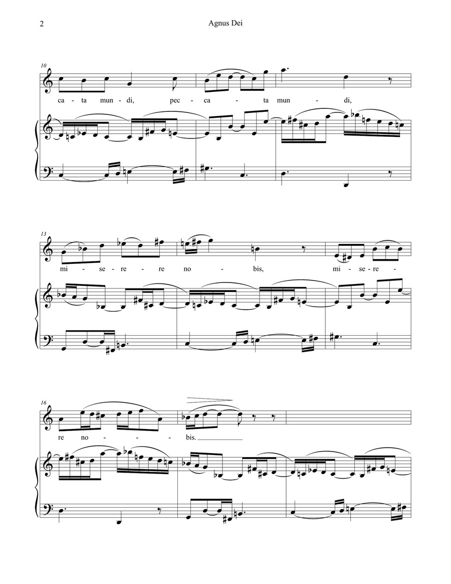 Agnus Dei Agnus Dei Soprano Voice scores gallery preview page 2
